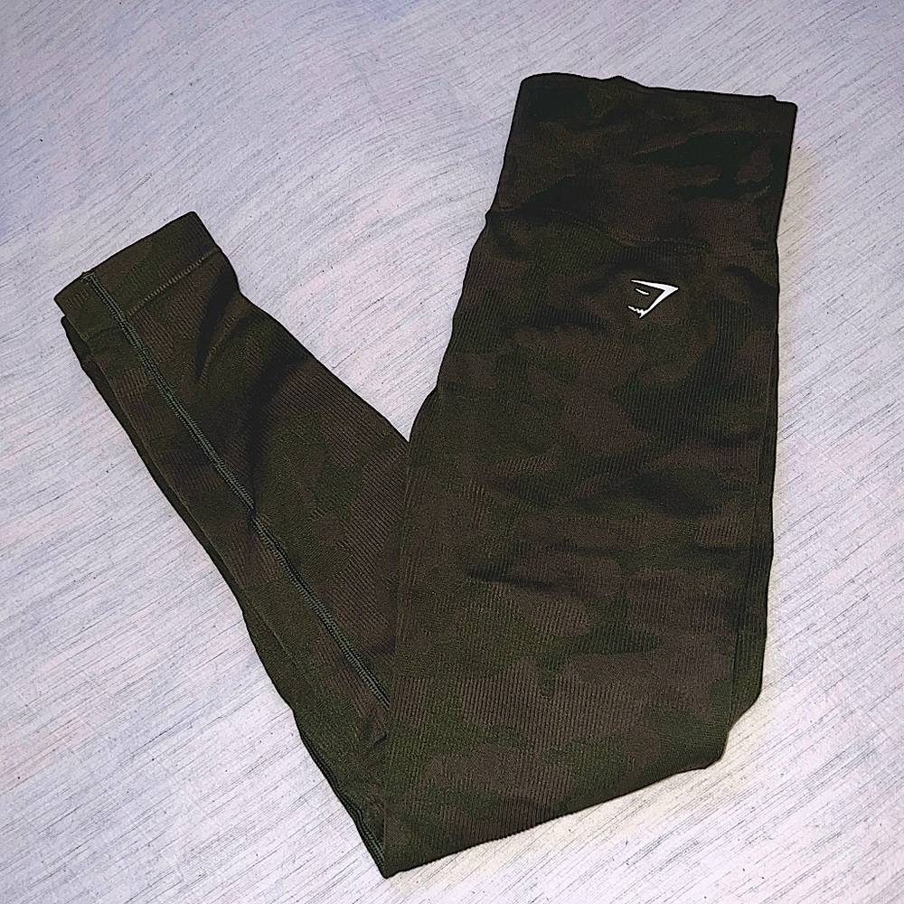 Gymshark Camo Seamless Ribbed Leggings